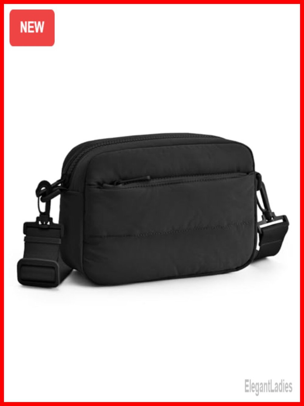 Quilted Nylon Crossbody Bag RFID Blocking Small Puffy Shoulder Handbag Travel